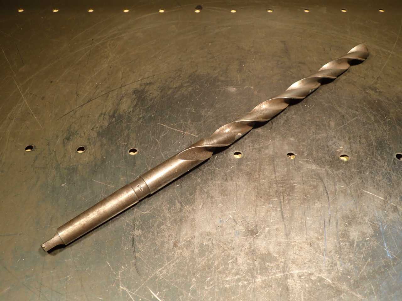 3/4" HSS Drill Bit: 9-1/2" Extra Long Flutes, Morse Taper #2 Shank MT2 2MT, Used - WORKHOLDING