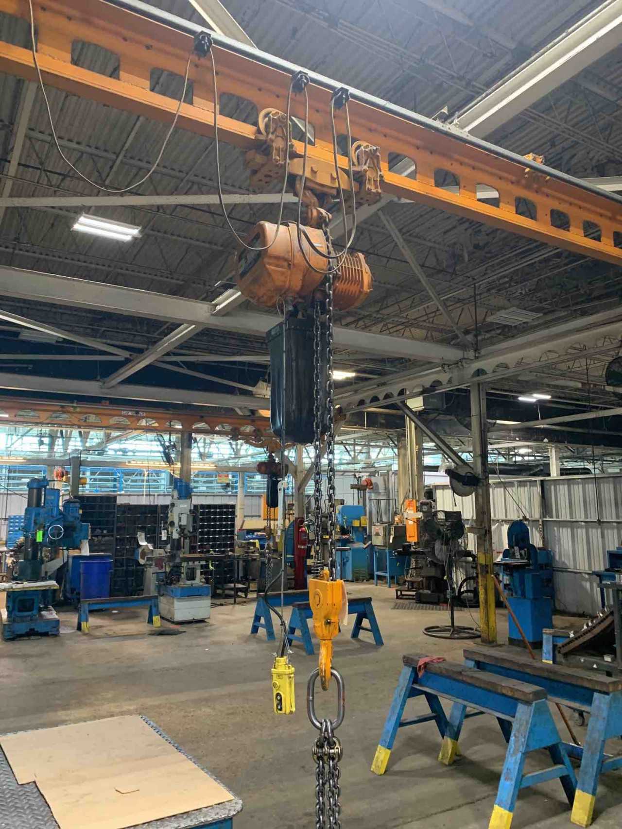 Harrington ES050S Hoist Trolley System 5Ton 10FPM ( 2 cranes with trolley) - LIFTING EQUIPMENT