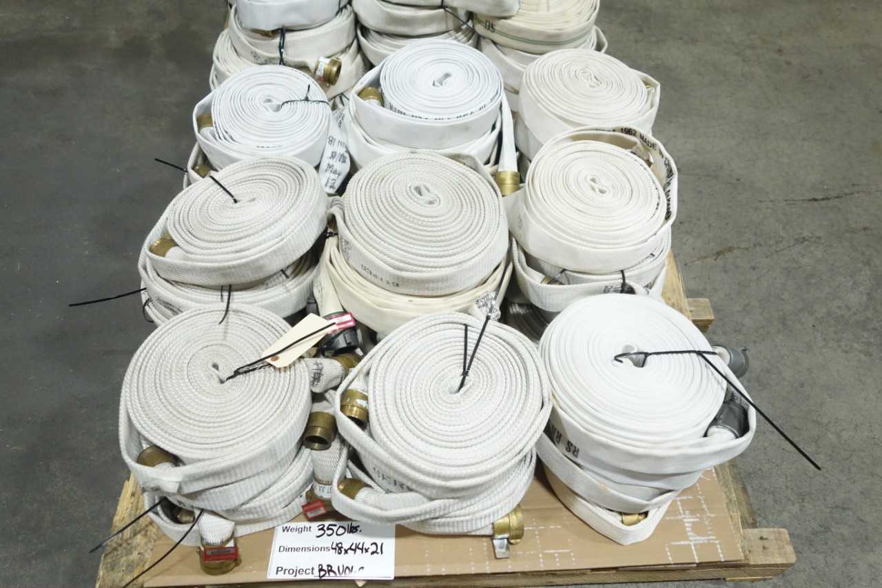 LOT OF 80 POLYFLEX FIRE HOSE 1-HALF IN 50FT 100FT LENGTHS - SAFETY EQUIPMENT