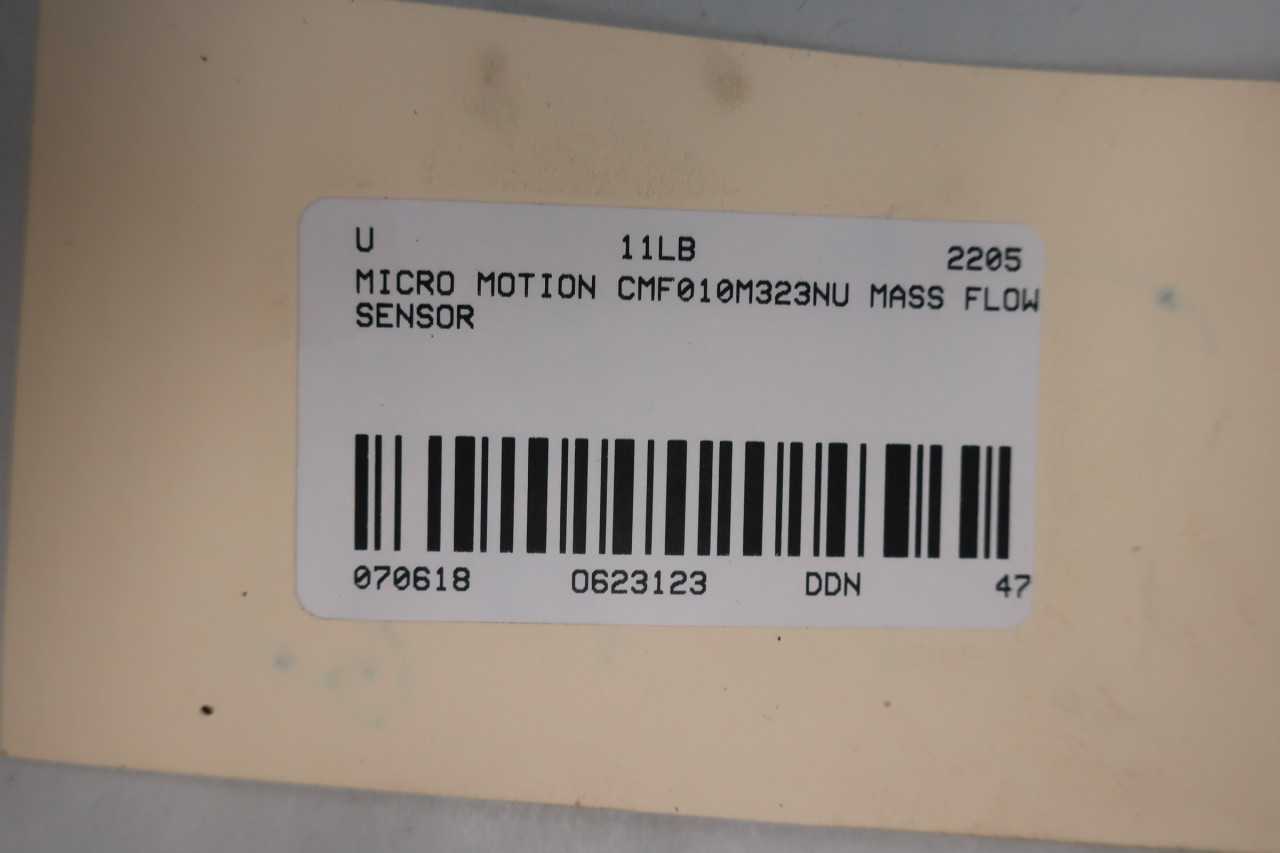 MICRO MOTION CMF010M323NU MASS FLOW SENSOR - FLOW METER