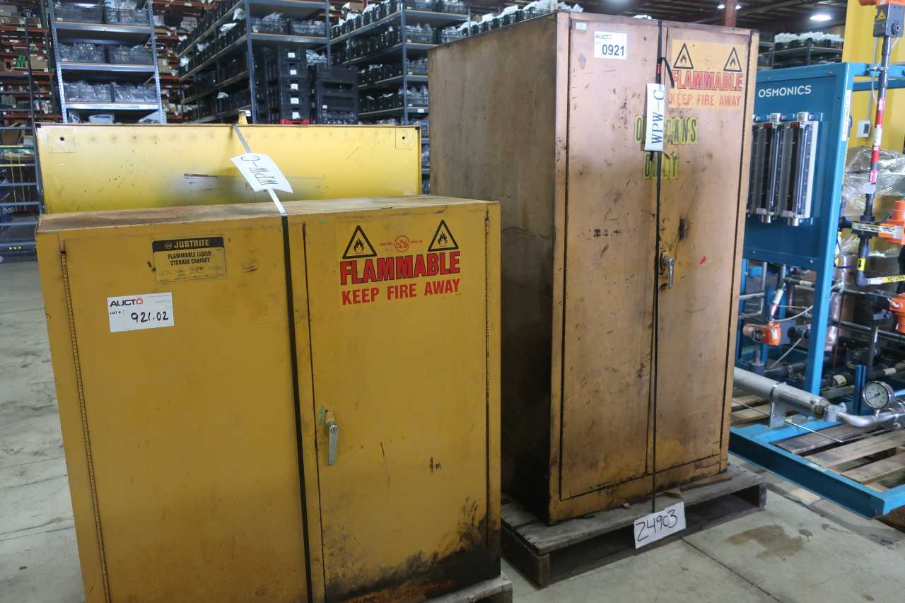 2 PALLETS OF ASSORTED CHEMICAL SAFETY CABINETS - SAFETY EQUIPMENT