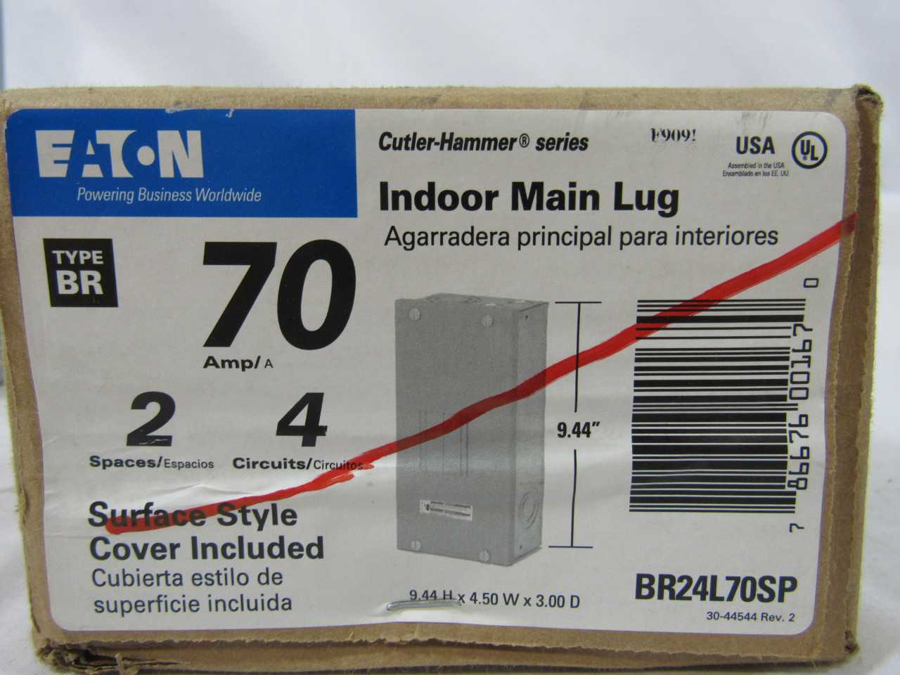 Quantity of 13 New Surplus Eaton BR24L70SP Main Lug Panel BR 4P 70A 120V 4Cir 2Sp - ELECTRICAL COMPONENTS