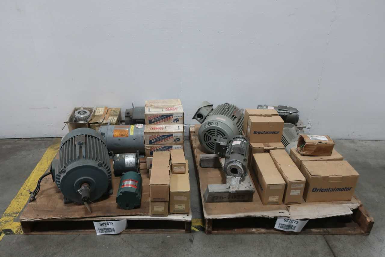2 PALLETS OF ASSORTED ELECTRIC MOTORS AND PARTS - ELECTRIC MOTORS