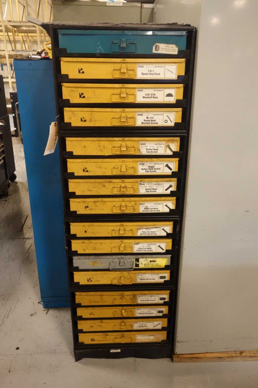Kar Products Cabinet with assorted fasteners - TOOL STORAGE
