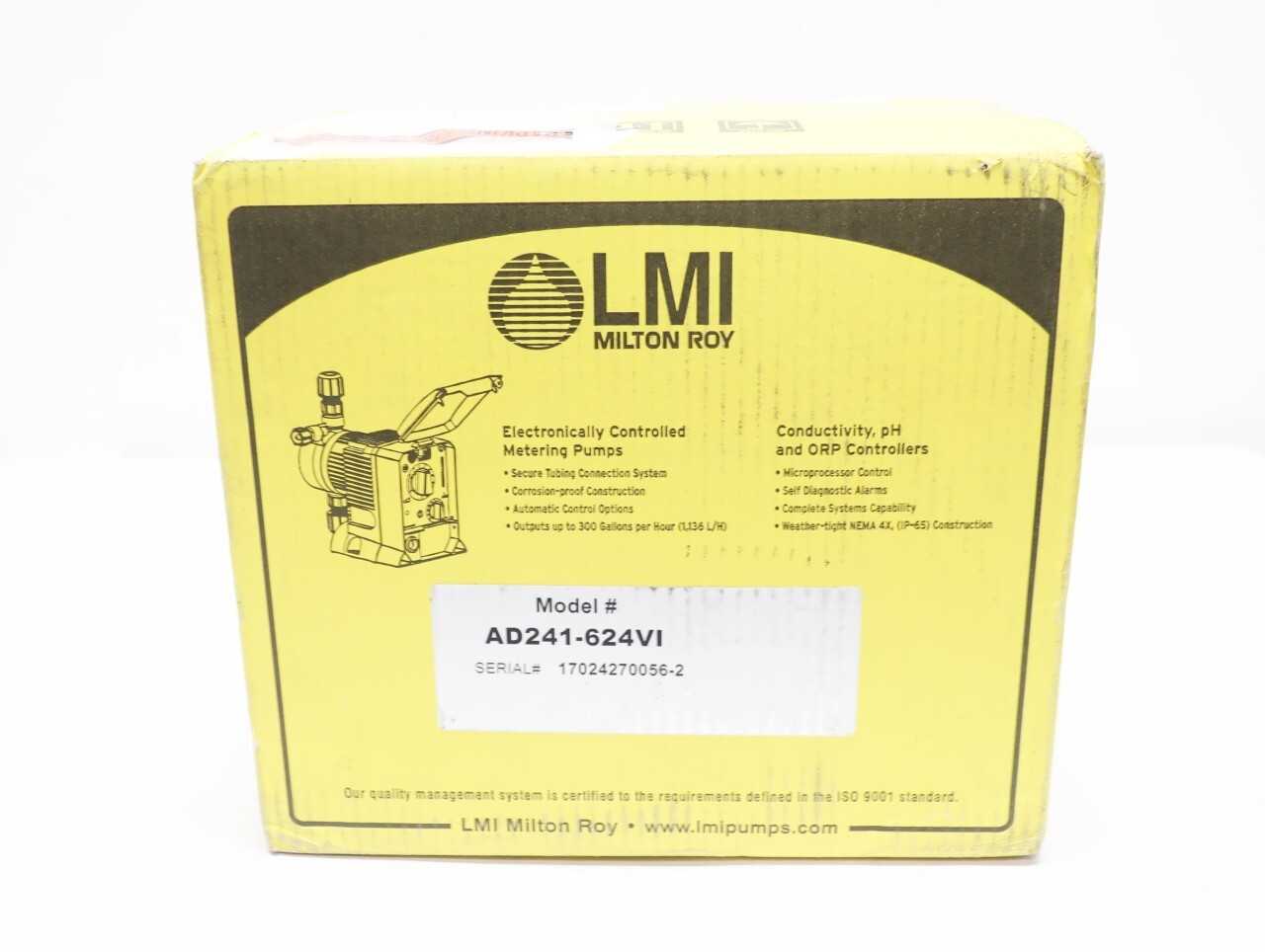 LMI MILTON ROY AD241-624VI METERING PUMP - METERING PUMP