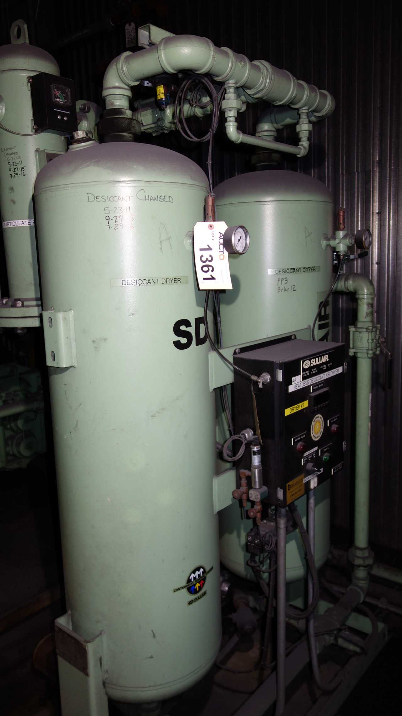 SULLAIR SD-600 HEATLESS DESICCANT AIR DRYER 120V - AIR DRYERS