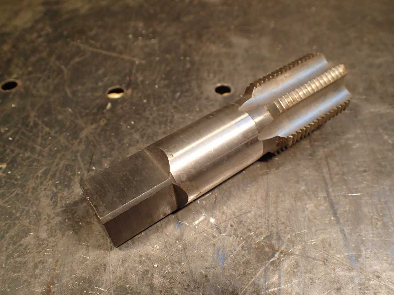 CTD 1-1/8"-12 NF LH Left Hand Thread Tap: 6-Flute, 1-1/2" Flute Length, GH-4 USA - MACHINING ACCESSORIES & TOOLING