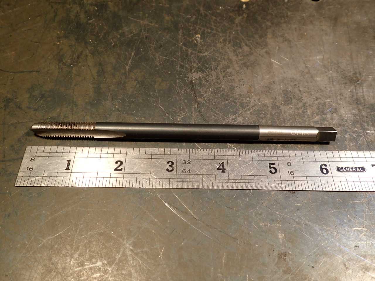 Regal M8 x 1.25 D-5 6" Extension Hand Thread Tap: 2-Flute, 8mm, USA Made, Used - MACHINING ACCESSORIES & TOOLING
