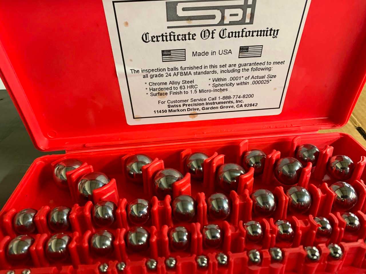 SPI Steel Inspection Ball Set - INSTRUMENTATION