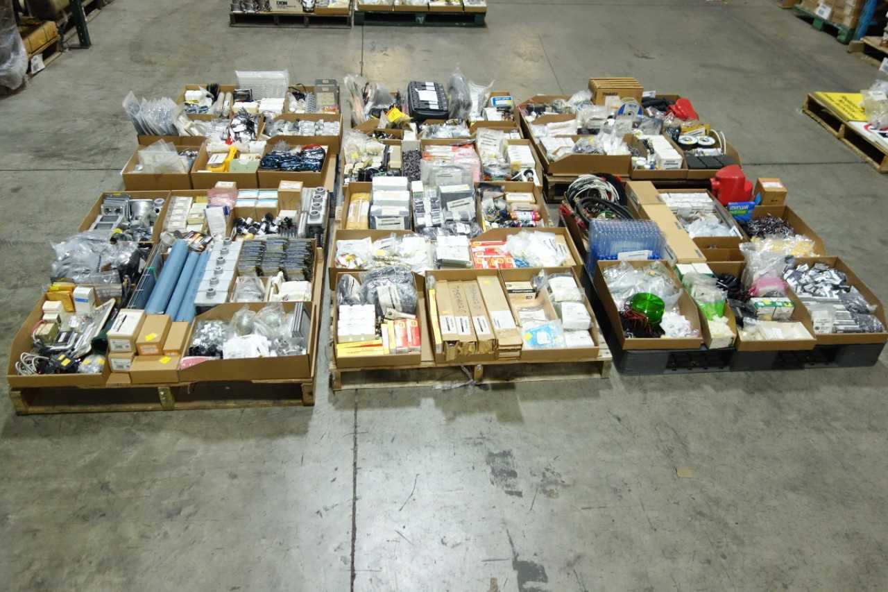 6 PALLETS OF ASSORTED ELECTRICAL - ELECTRICAL COMPONENTS