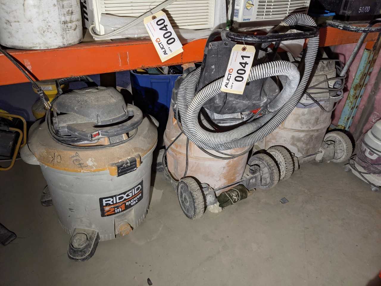 Lot of 3 shop vacuums - MATERIAL HANDLING