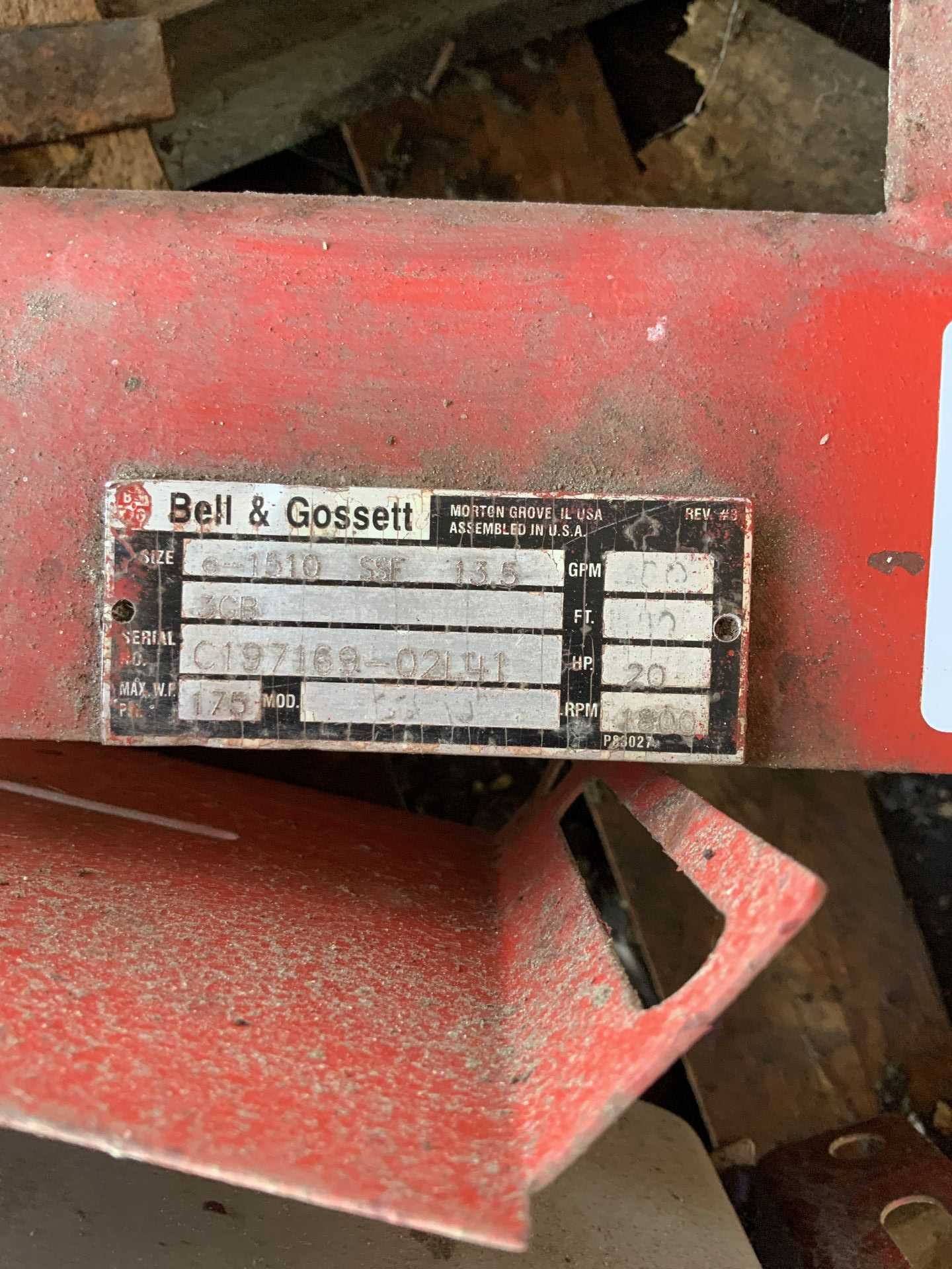 BELL & GOSSETT E1510 SSF13.5 CENTRIFUGAL PUMP - CENTRIFUGAL PUMP