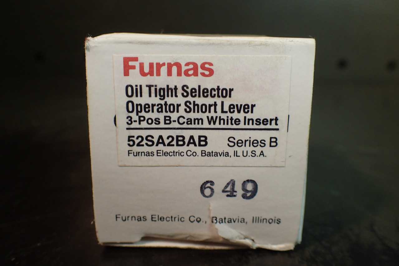 Furnas 3-Position Short Level Operator Oil Tight Selector Switch 52SA2BAB NEW - AUTOMATION & CONTROLS