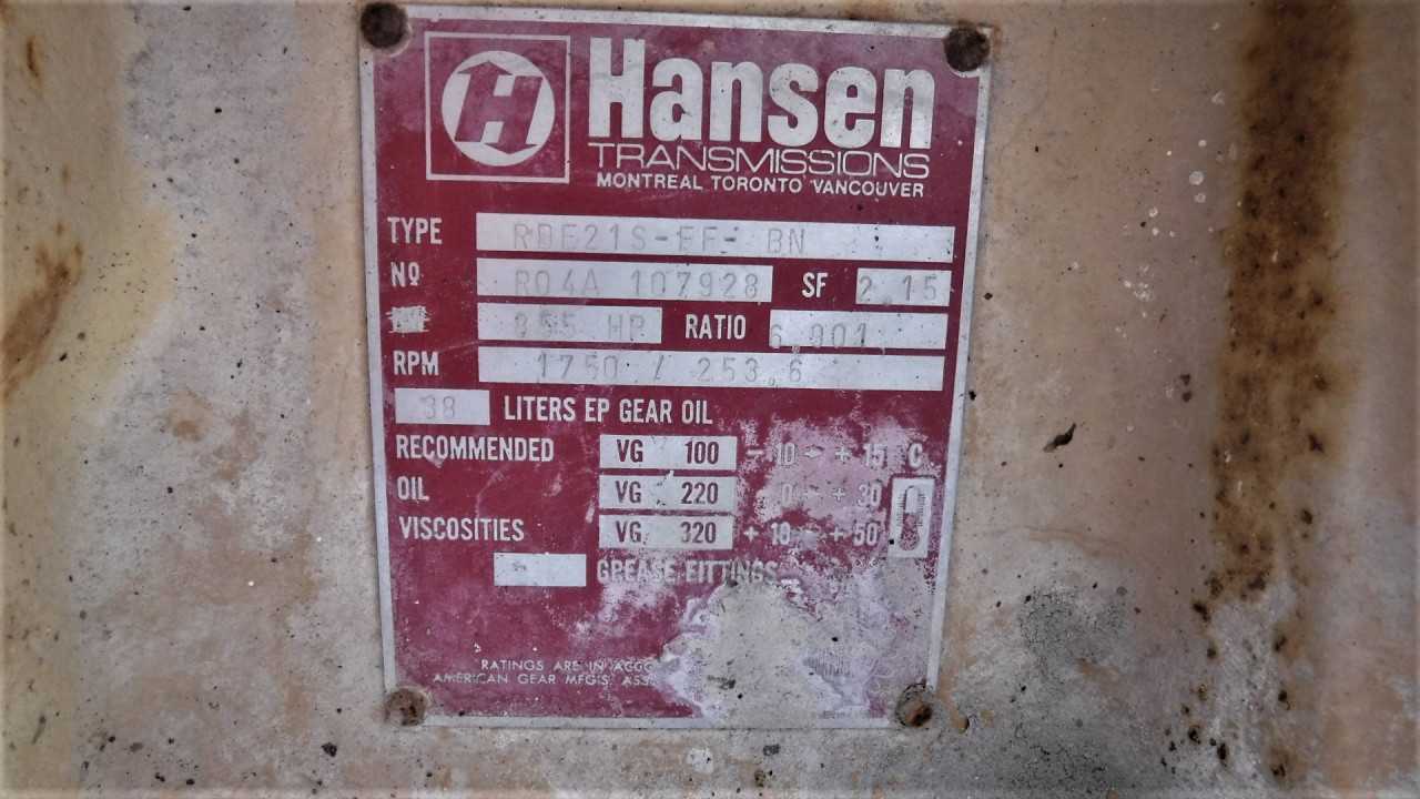 855 HP Hansen Gear Reducer Model RDE21S-FF-BN - GEAR REDUCERS