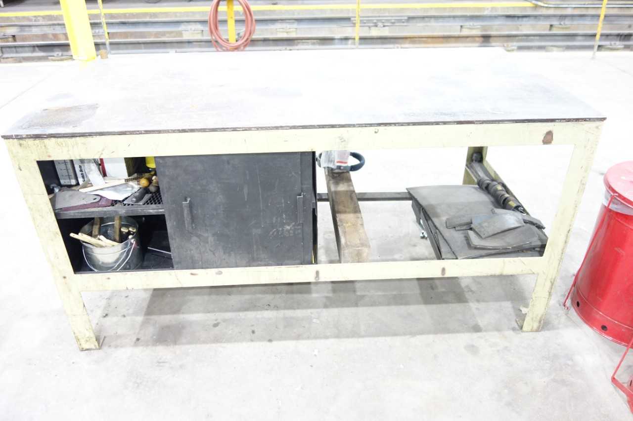 Steel workbench with 100lb jib crane - CRANES
