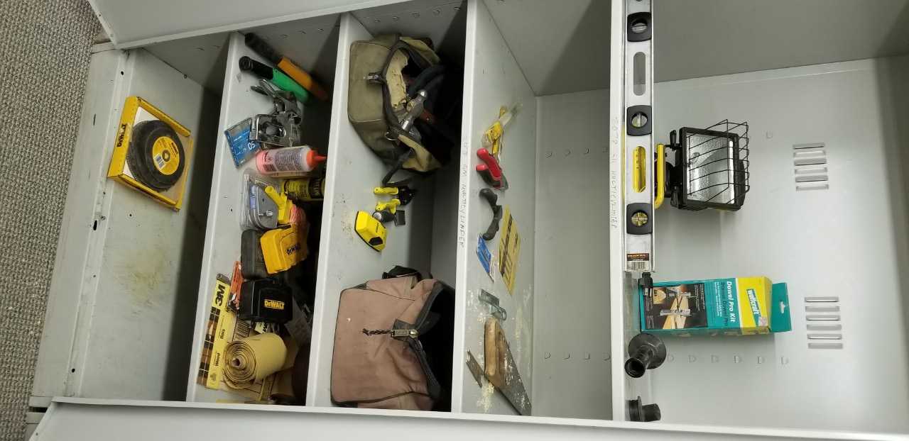 Tennsco 5 -Shelf Supply Cabinet all Contents Included - TOOL STORAGE Tennsco 5 -Shelf Supply Cabinet all Contents Included - TOOL STORAGE