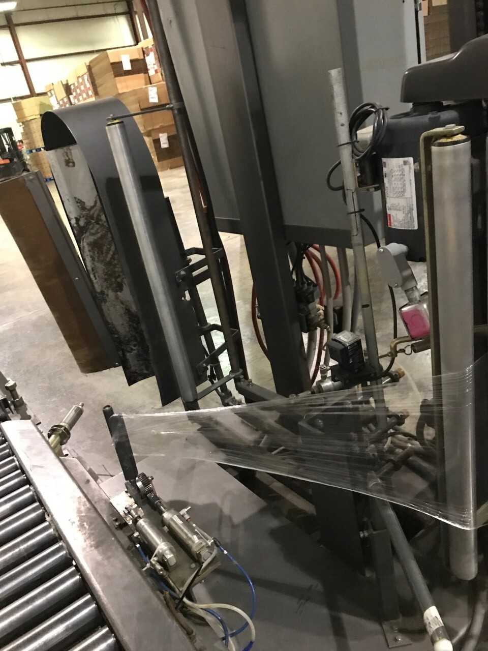 Fully Automatic Stretch wrapper with 15 ft powered infeed & rollers - PACKAGING