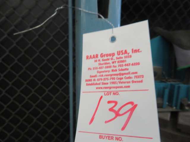 Pallet Rack and Contents, Vices, Rotary Tables, Hardware Items - MISCELLANEOUS