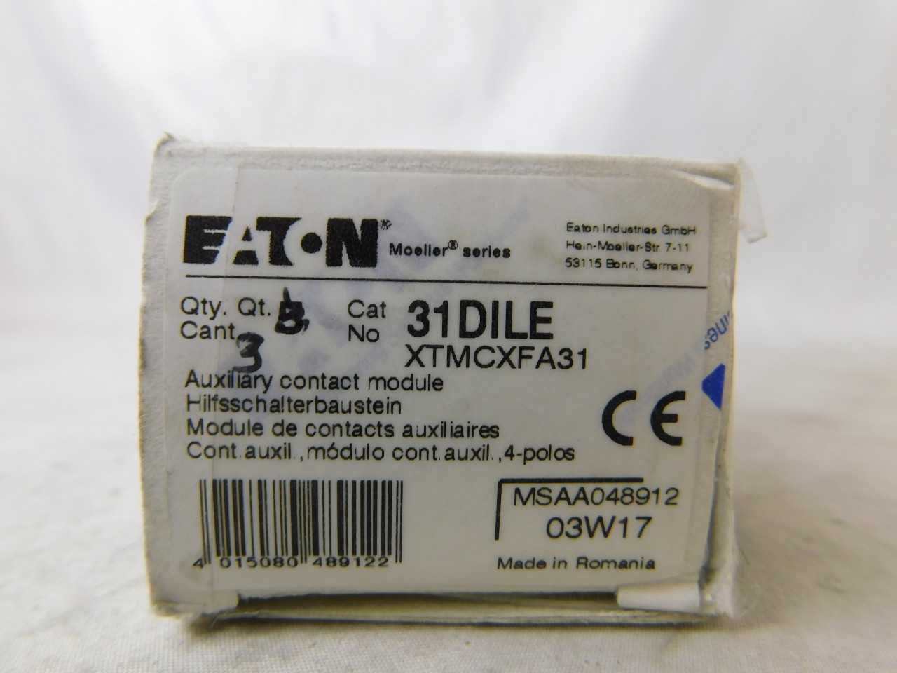 Quantity of 3x XTMCXFA31 Contacts - VALVES
