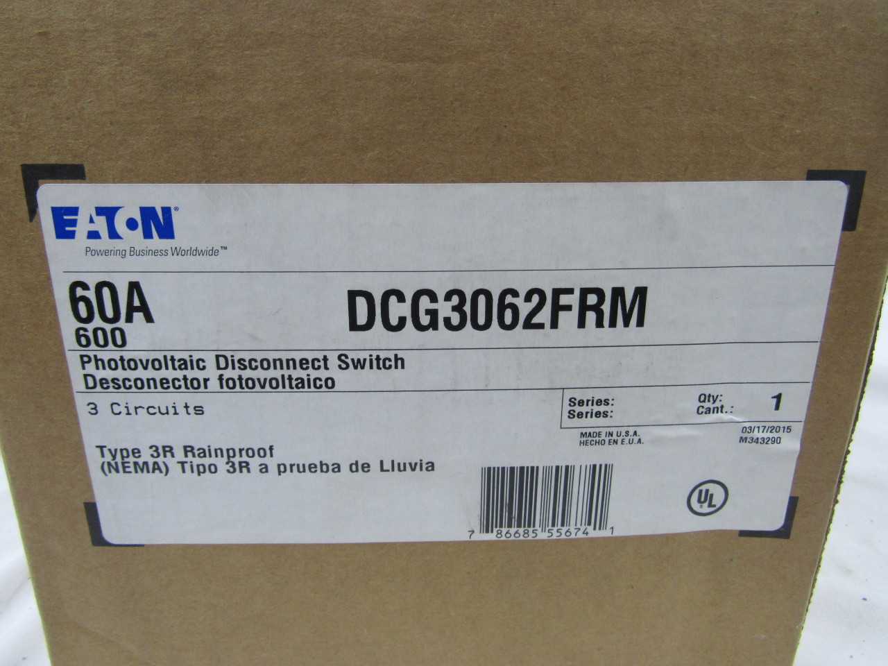 Quantity of 5x DCG3062FRM MCCB/Molded Case Circuit Breakers - CIRCUIT BREAKERS Quantity of 5x DCG3062FRM MCCB/Molded Case Circuit Breakers - CIRCUIT BREAKERS