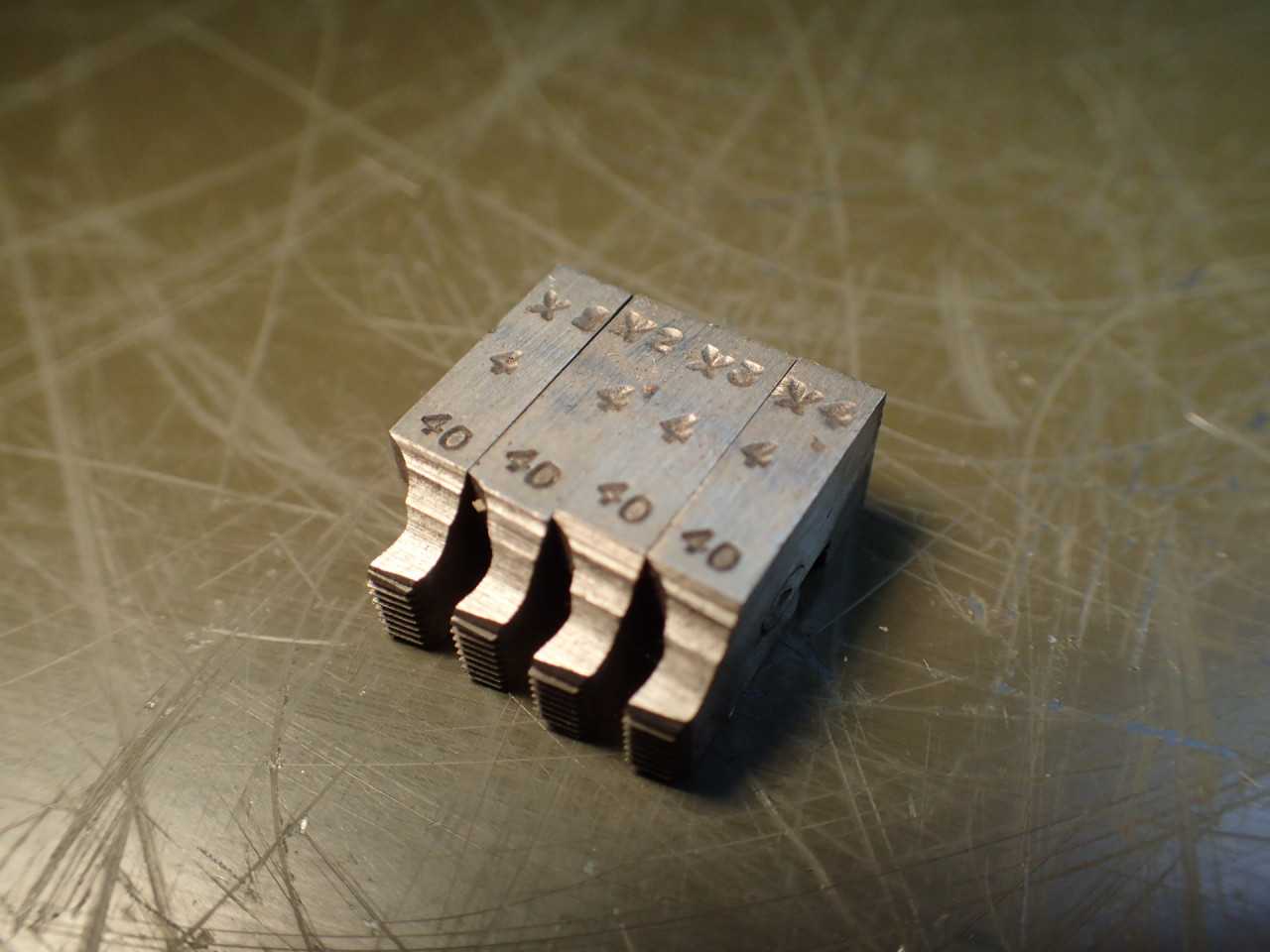 #4 -40 TPI NC Thread Threading Chaser Set for Geometric 5/16" DS Die Heads, Used - HOLEMAKING TOOLS