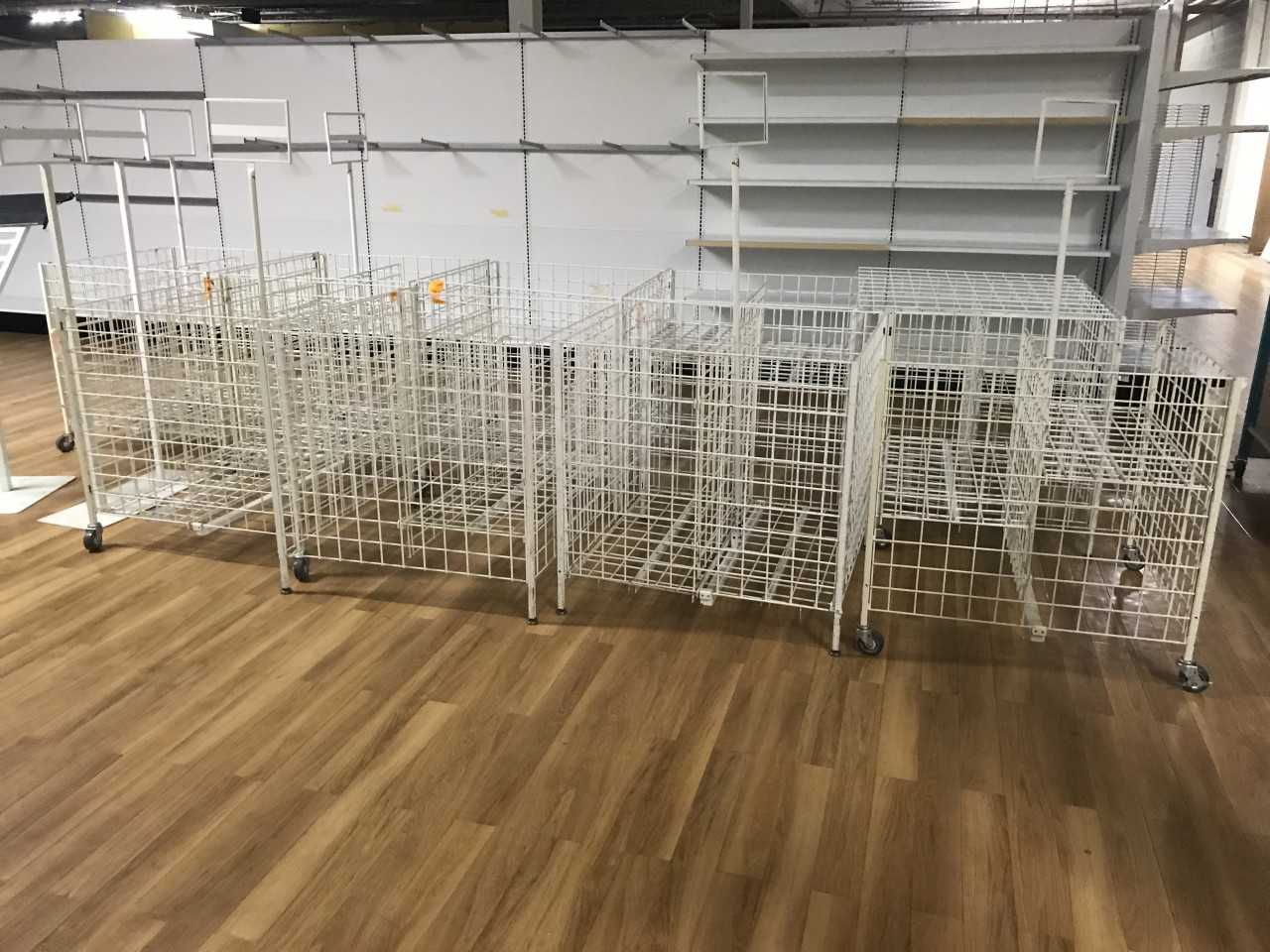 LOT OF METAL STORAGE BINS - TOOL STORAGE
