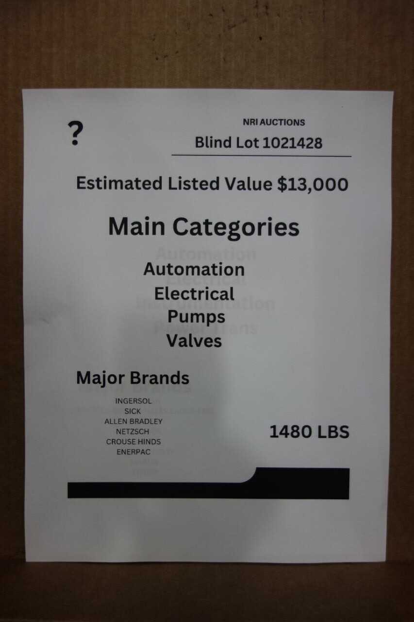 BLIND LOT OF MIXED MRO - INDUSTRIAL PARTS