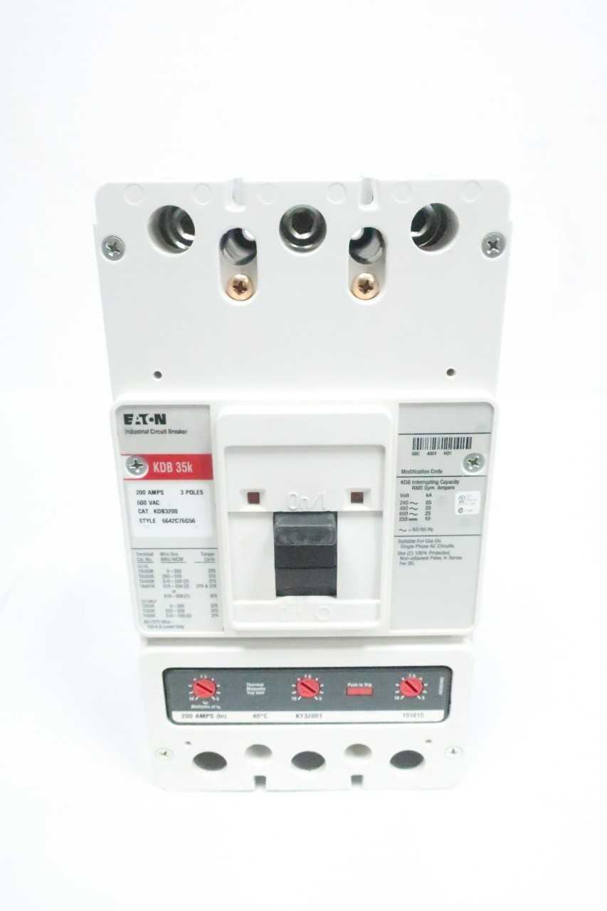 EATON KDB3200 3P 200A AMP 600V-AC MOLDED CASE CIRCUIT BREAKER - CIRCUIT BREAKERS