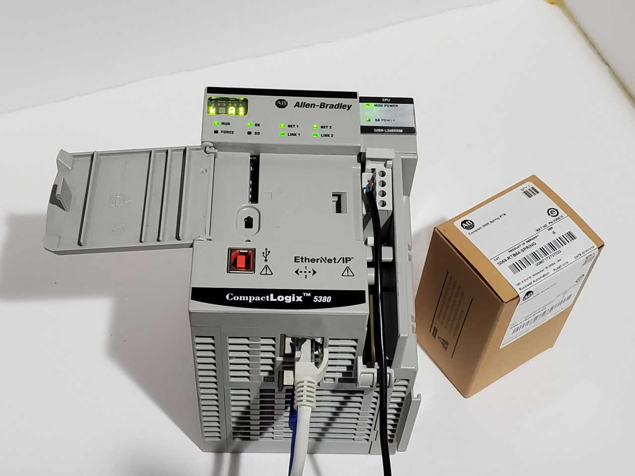 Allen Bradley CompactLogix 5069-L340ERM Plus Brand new 5069-RTB64 Spring - AUTOMATION & CONTROLS