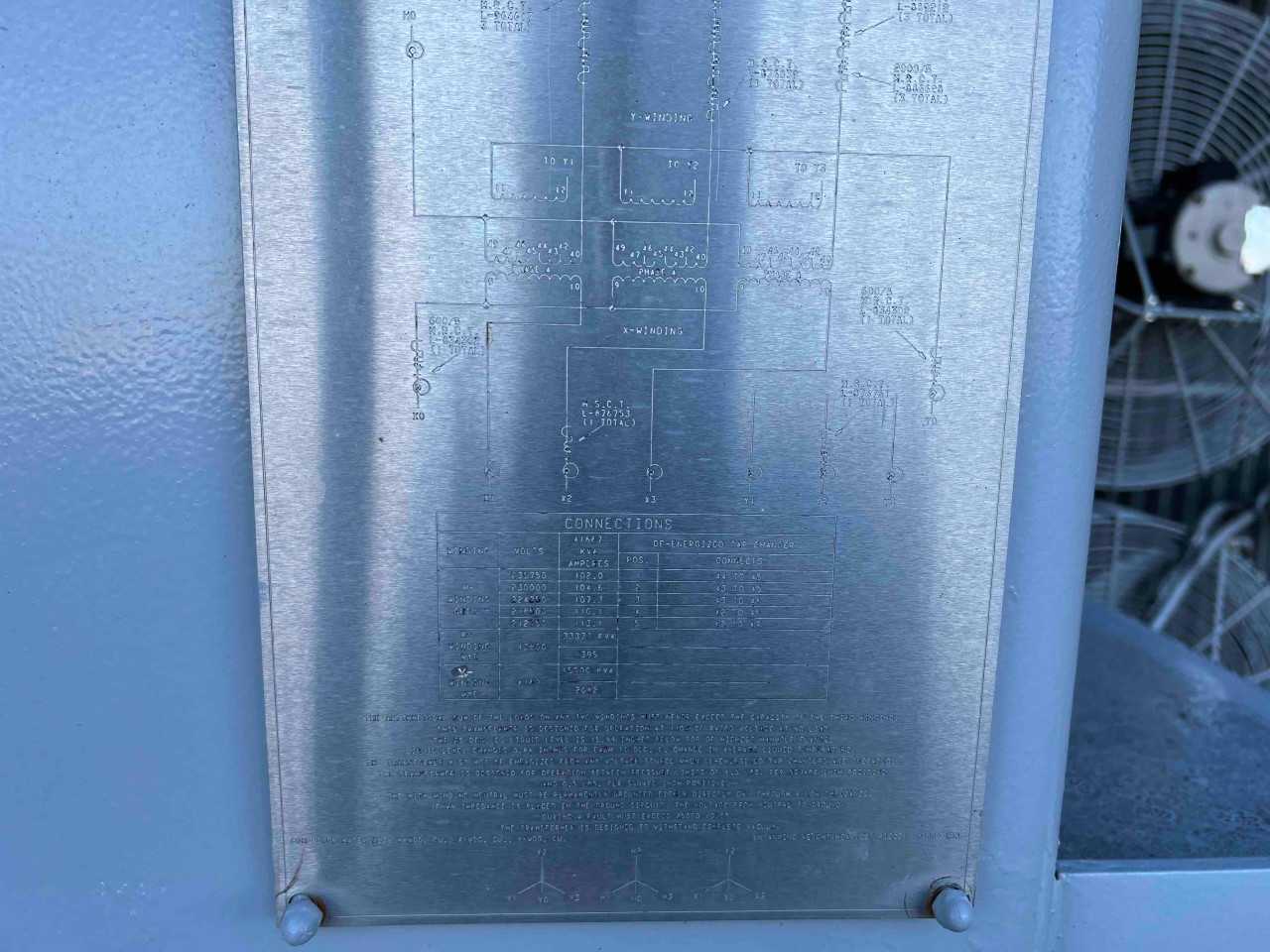 Westinghouse 25000KVA step down transformer (DELAYED REMOVAL) - CONTROL TRANSFORMERS