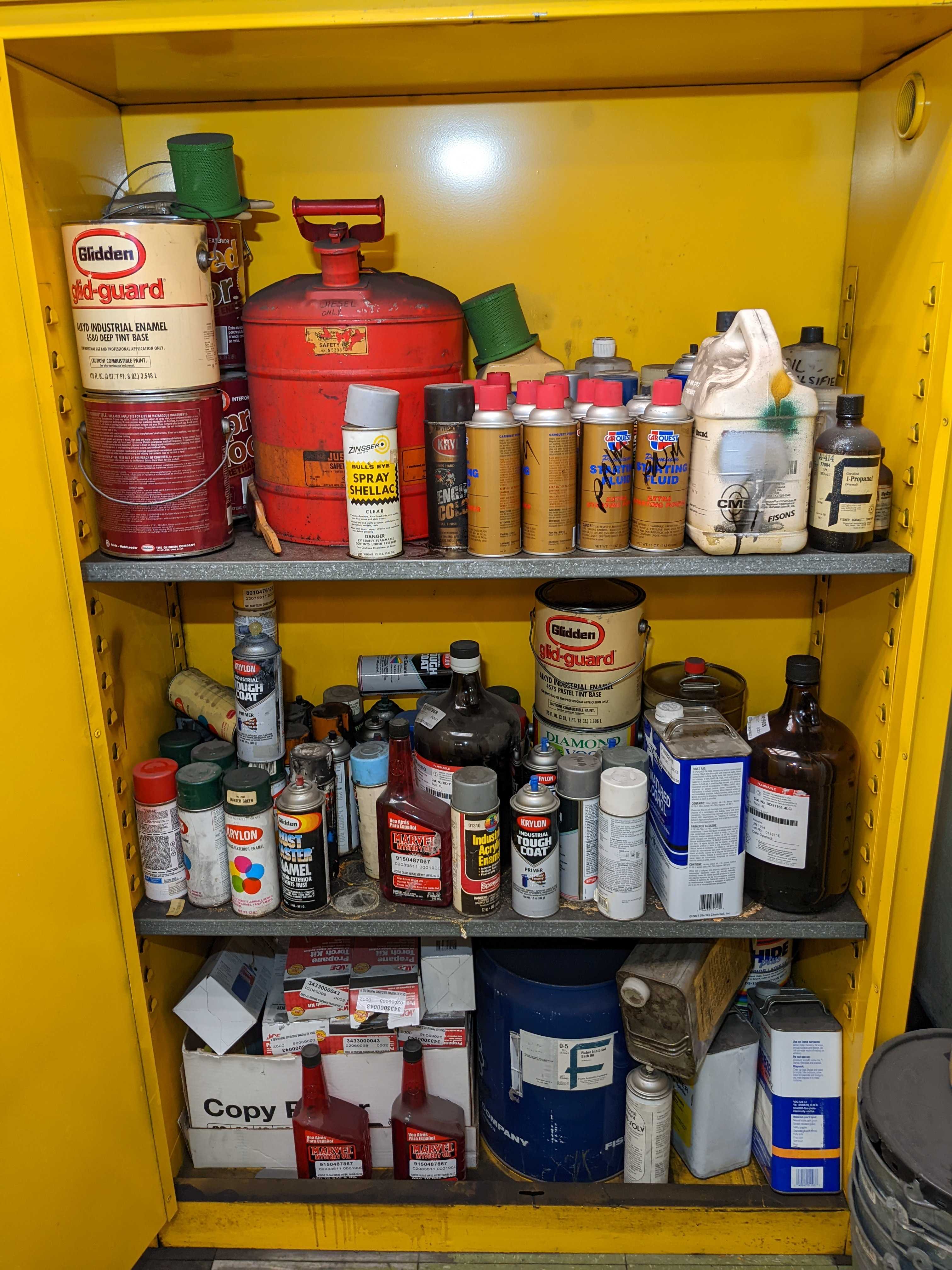 FIRE SAFETY CABINET WITH CONTENTS - SAFETY EQUIPMENT