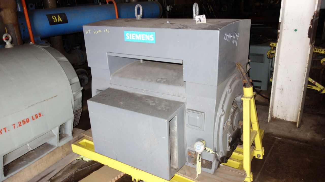 SIEMENS CG 1250HP MOTOR 2300V 5810S 3570RPM - ELECTRIC MOTORS