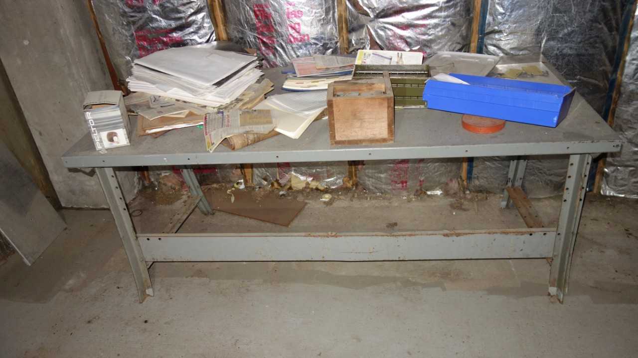 LOT OF 3 DESKS WITH CONTENTS - INDUSTRIAL PARTS