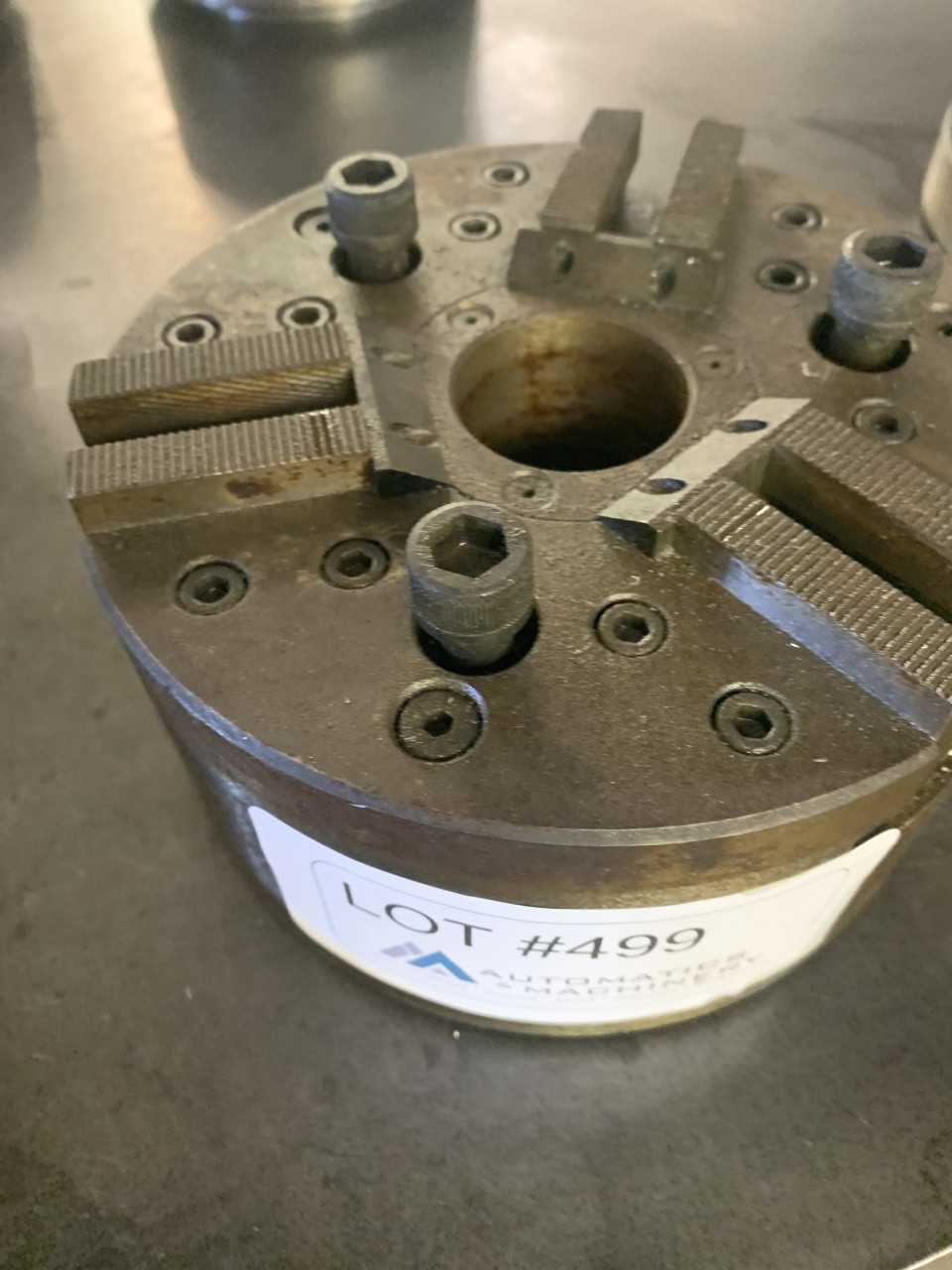 Buck 6" #-Jaw A-26 Hydraulic Chuck w/ 4" 3-Jaw Manual Chuck - LATHE PARTS