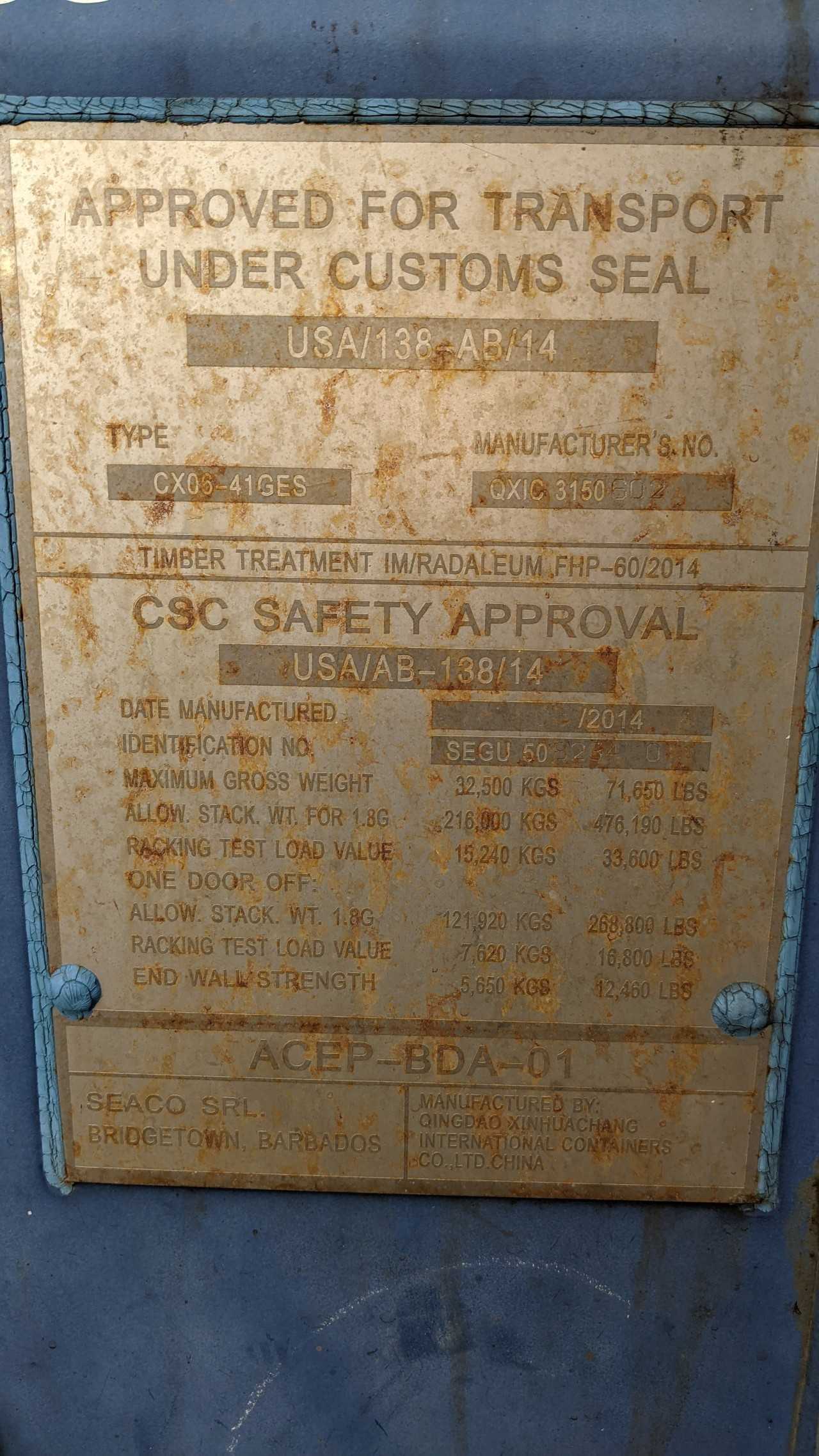 SEACO 40FT HIGH CUBE SHIPPING CONTAINER - INDUSTRIAL PARTS