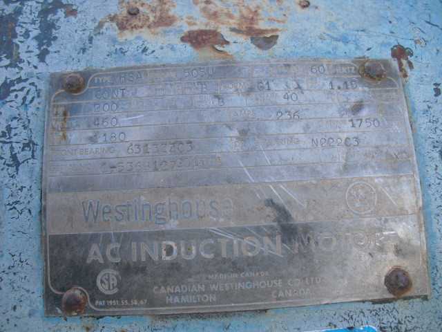 200 HP 1200 RPM 505U Frame Westinghouse Motor - ELECTRIC MOTORS