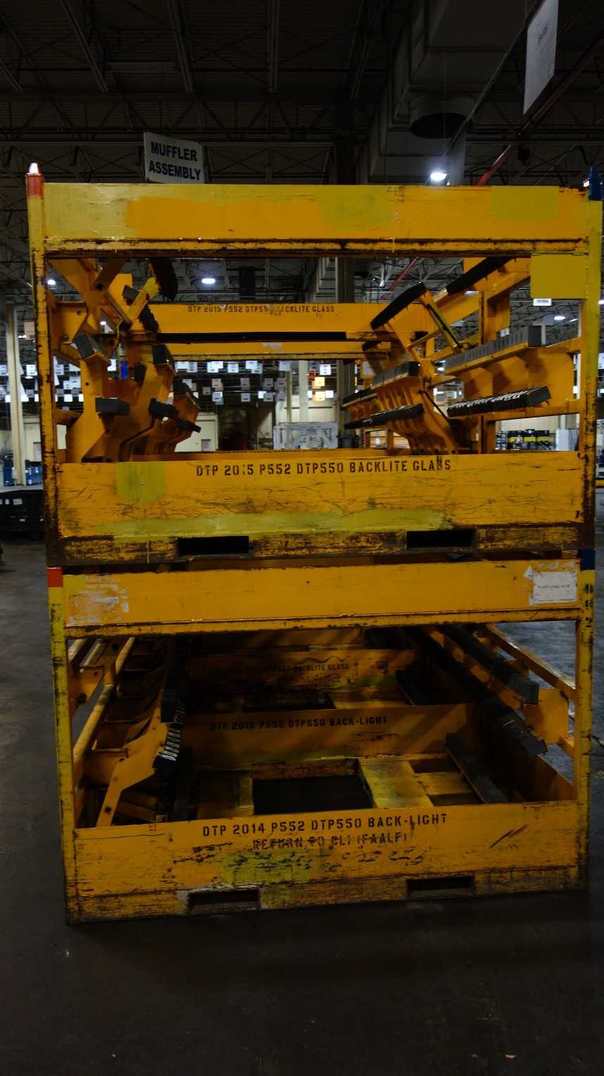 LOT OF 8 DTP 2015 P552 DTP550 BACKLITE GLASS RACKING STORAGE RACKS - PALLET RACKING