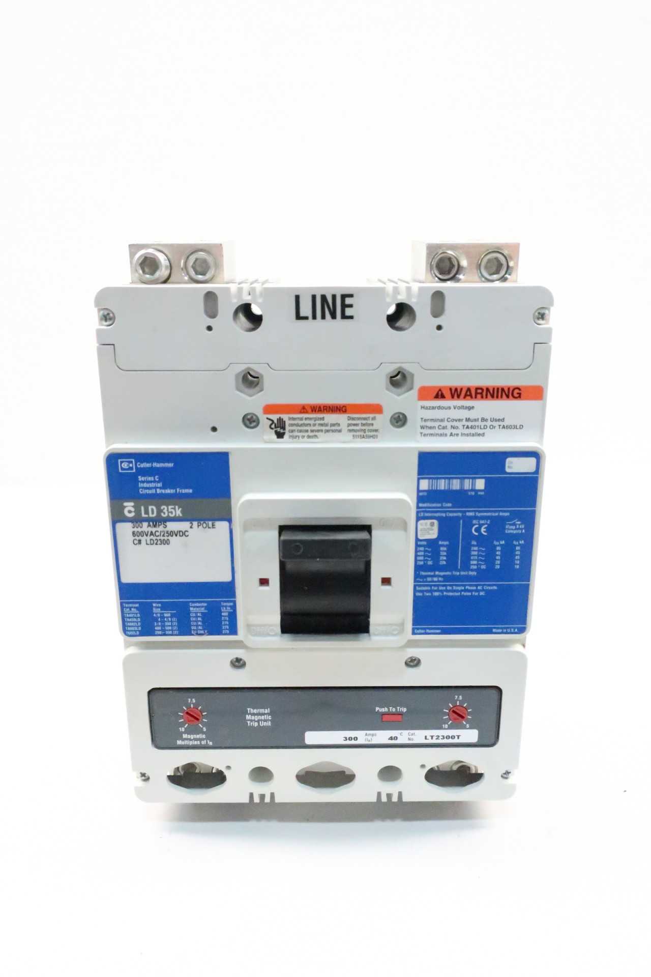 NEW EATON LD2300 MOLDED CASE CIRCUIT BREAKER 300A 2P 600V-AC - CIRCUIT BREAKERS