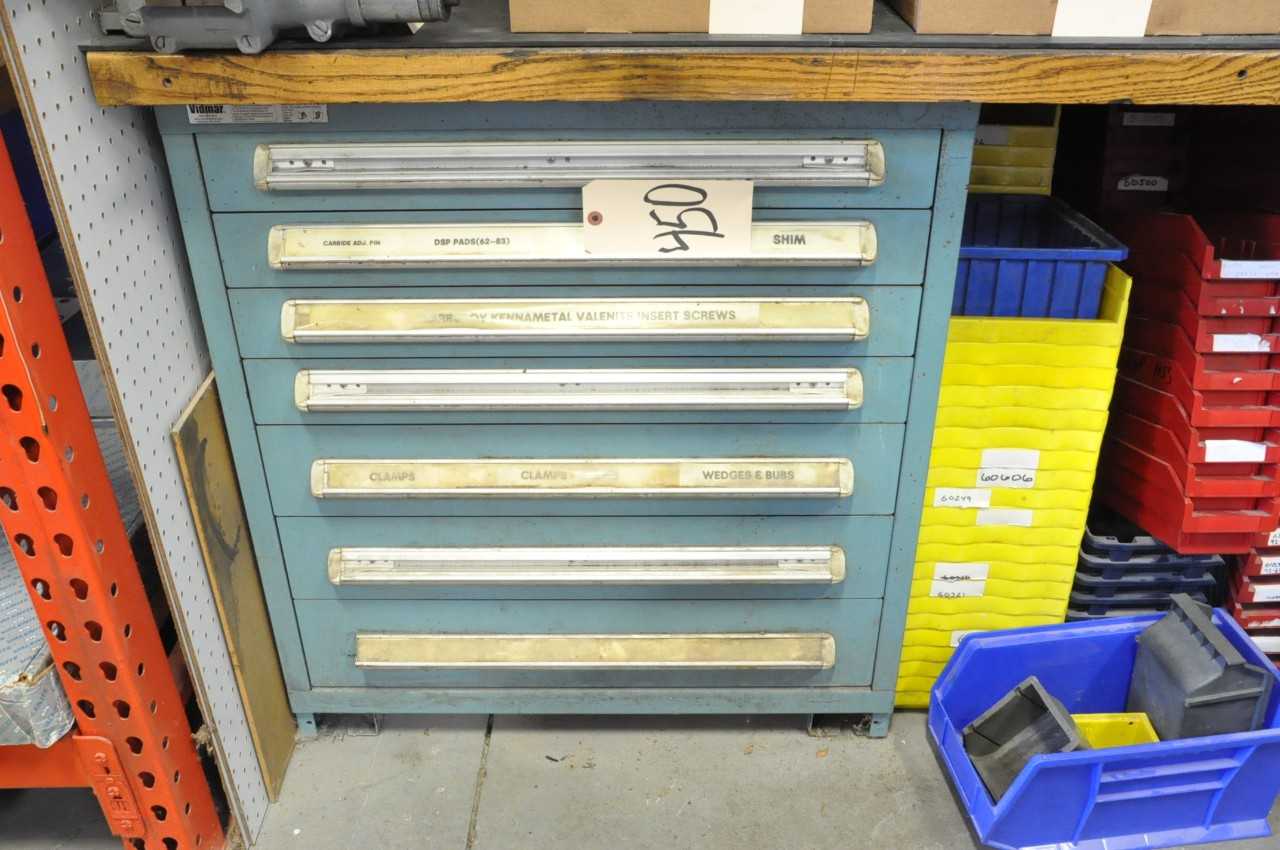 Vidmar 7-Drawer Tooling Cabinet with Misc. Insert Tooling Contents, (Wood Top Not Included) - TOOL STORAGE