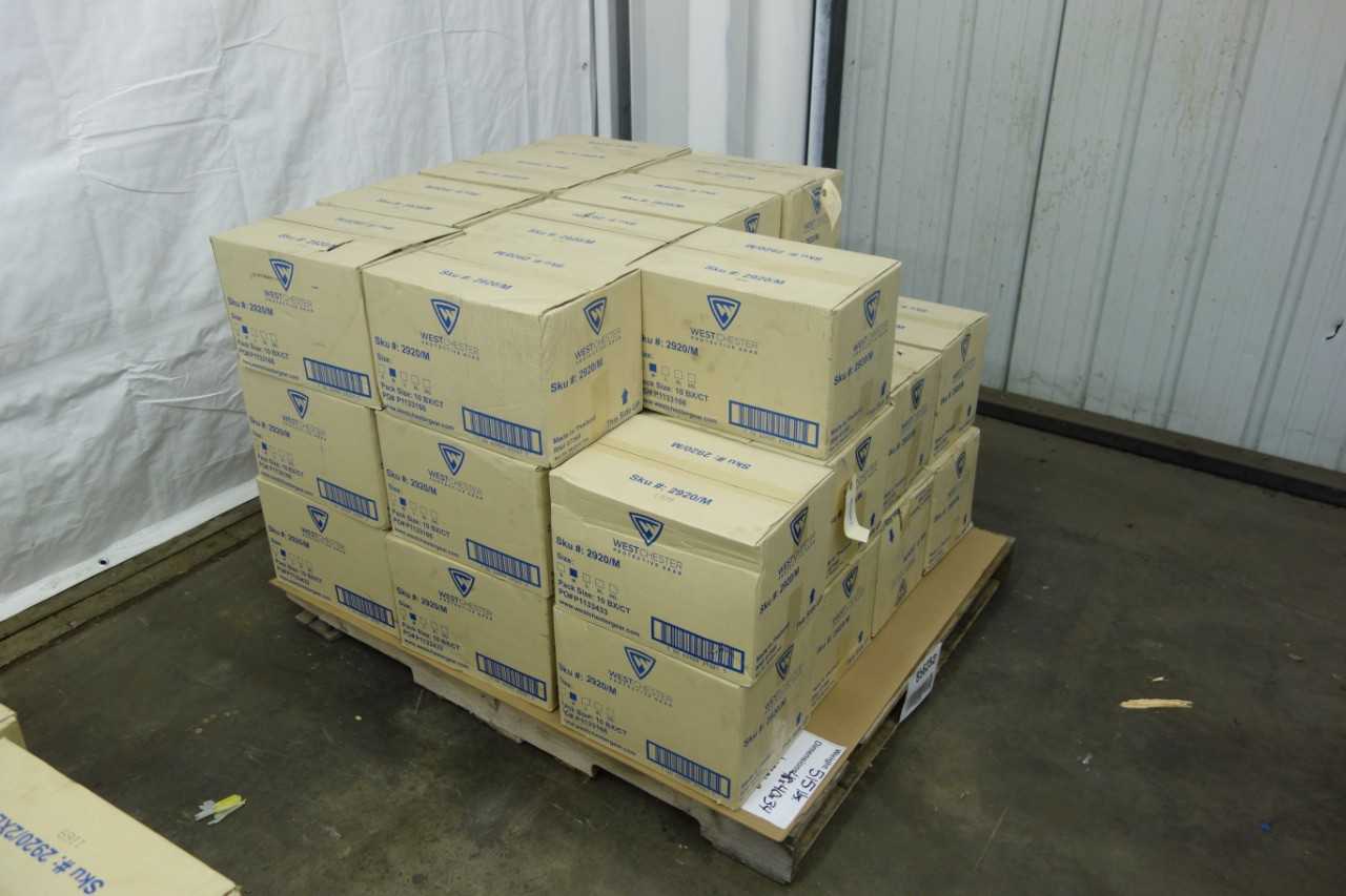 PALLET OF MEDIUM SIZE WEST CHESTER NITRILE DISPOSABLE GLOVES - SAFETY EQUIPMENT