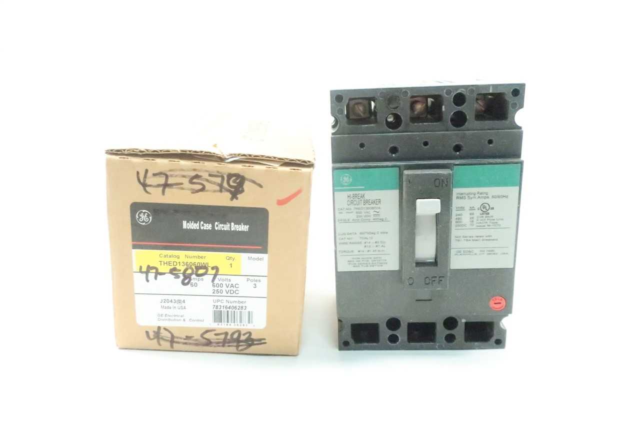 GENERAL ELECTRIC GE THED136060WL CIRCUIT BREAKER 3P 60A 600V-AC - CIRCUIT BREAKERS GENERAL ELECTRIC GE THED136060WL CIRCUIT BREAKER 3P 60A 600V-AC - CIRCUIT BREAKERS