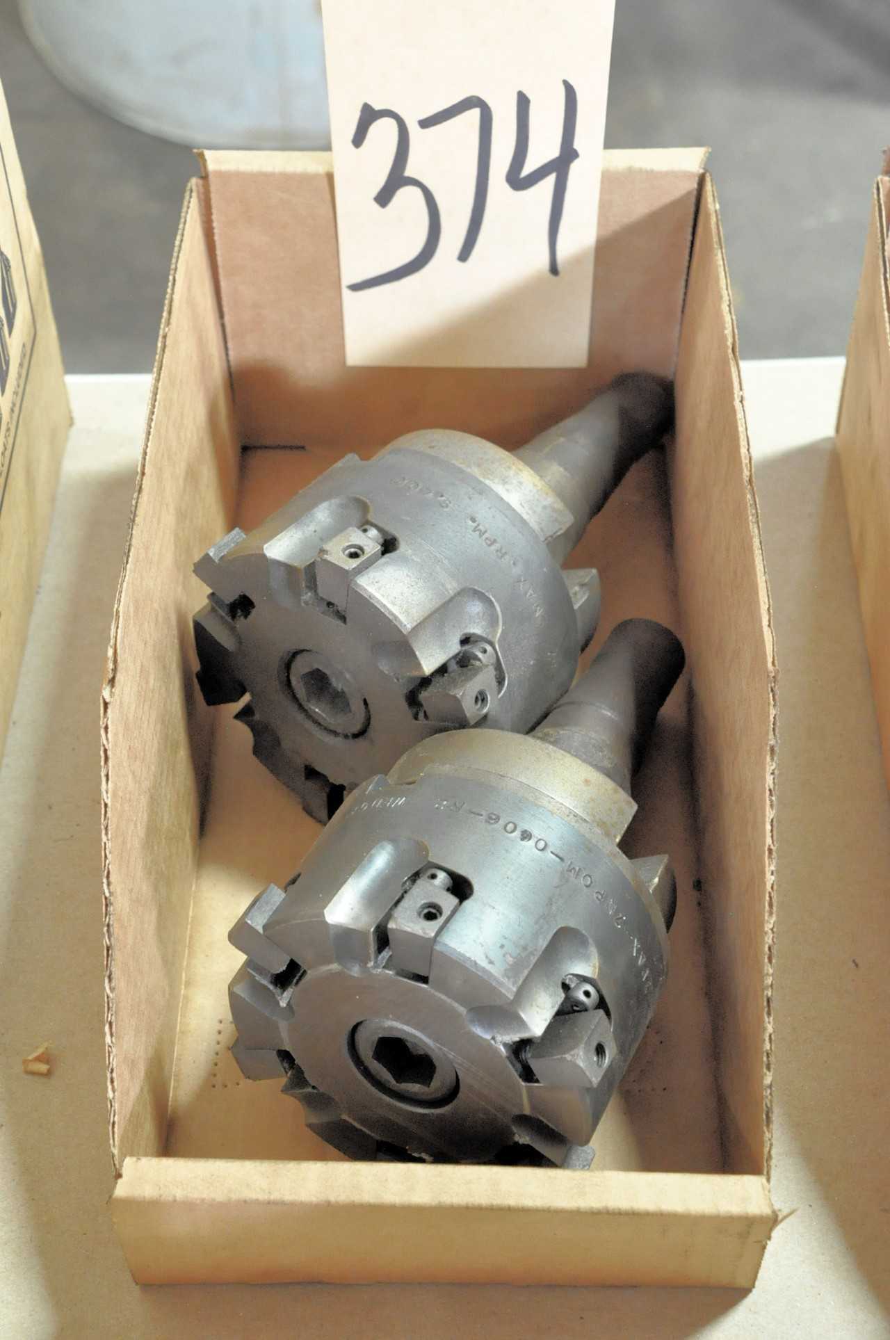 2 40 Taper Holders with Face Mills in 1 Box - MACHINING ACCESSORIES & TOOLING