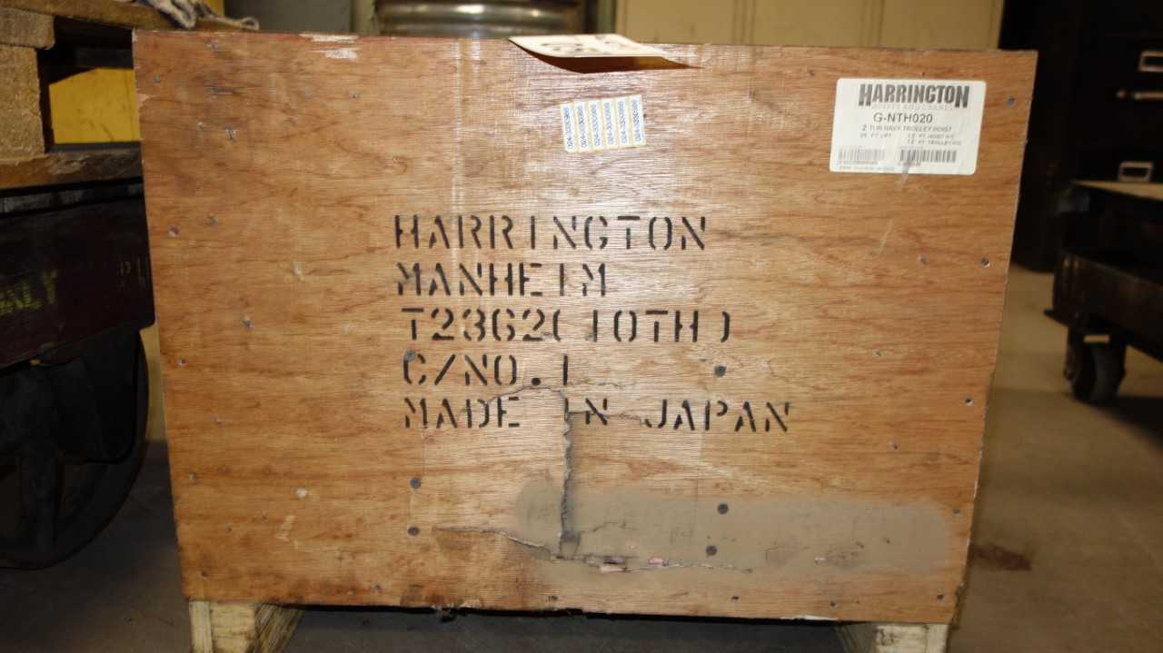 HARRINGTON G-NTH020 2 TON NAVY TROLLEY HOIST - LIFTING EQUIPMENT