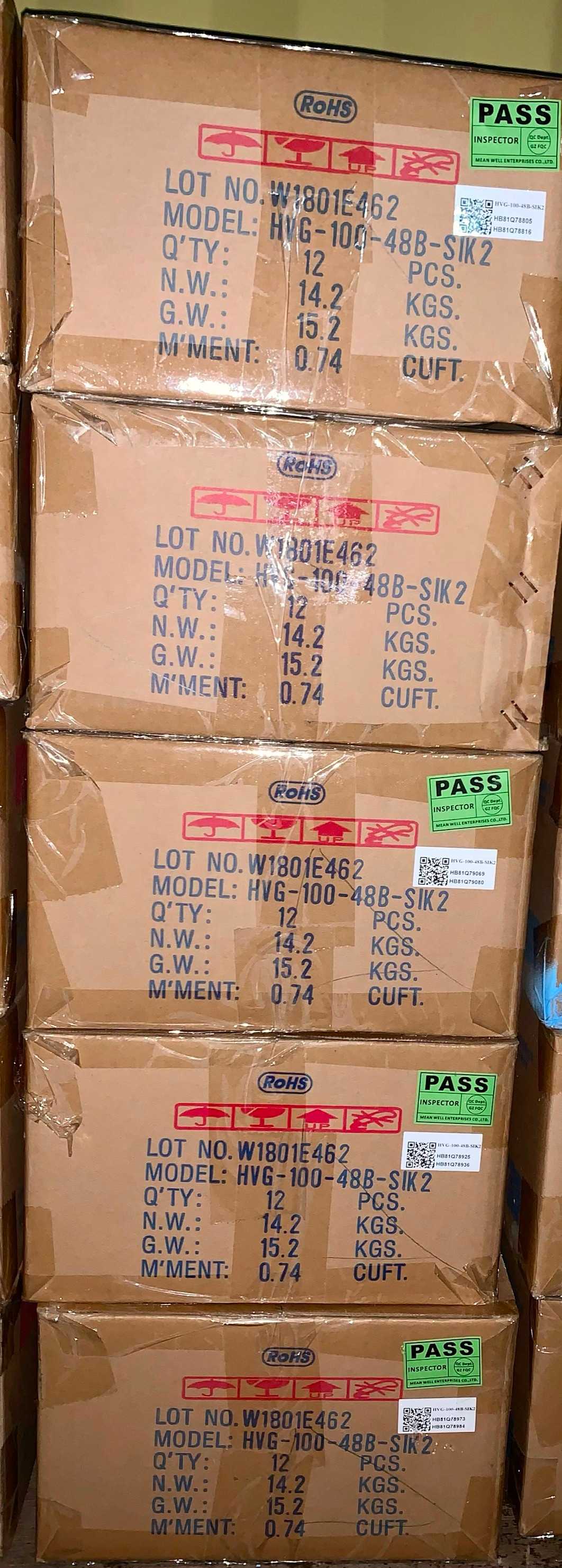 New - Lot of 60 - Mean Well HVG-100-48B-SIK2 LED Power Supply Driver - ELECTRICAL PARTS