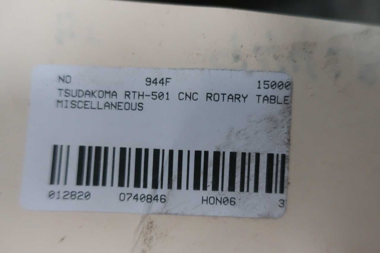 TSUDAKOMA RTH-501 CNC ROTARY TABLE - MACHINING ACCESSORIES & TOOLING