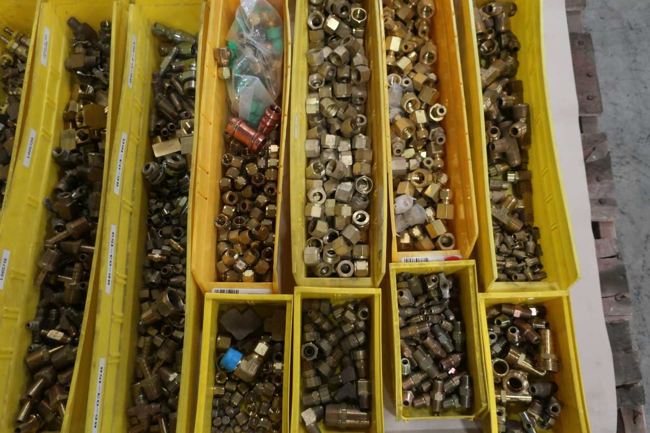 1 PALLET OF ASSORTED BRASS FITTINGS - PROCESS EQUIPMENT