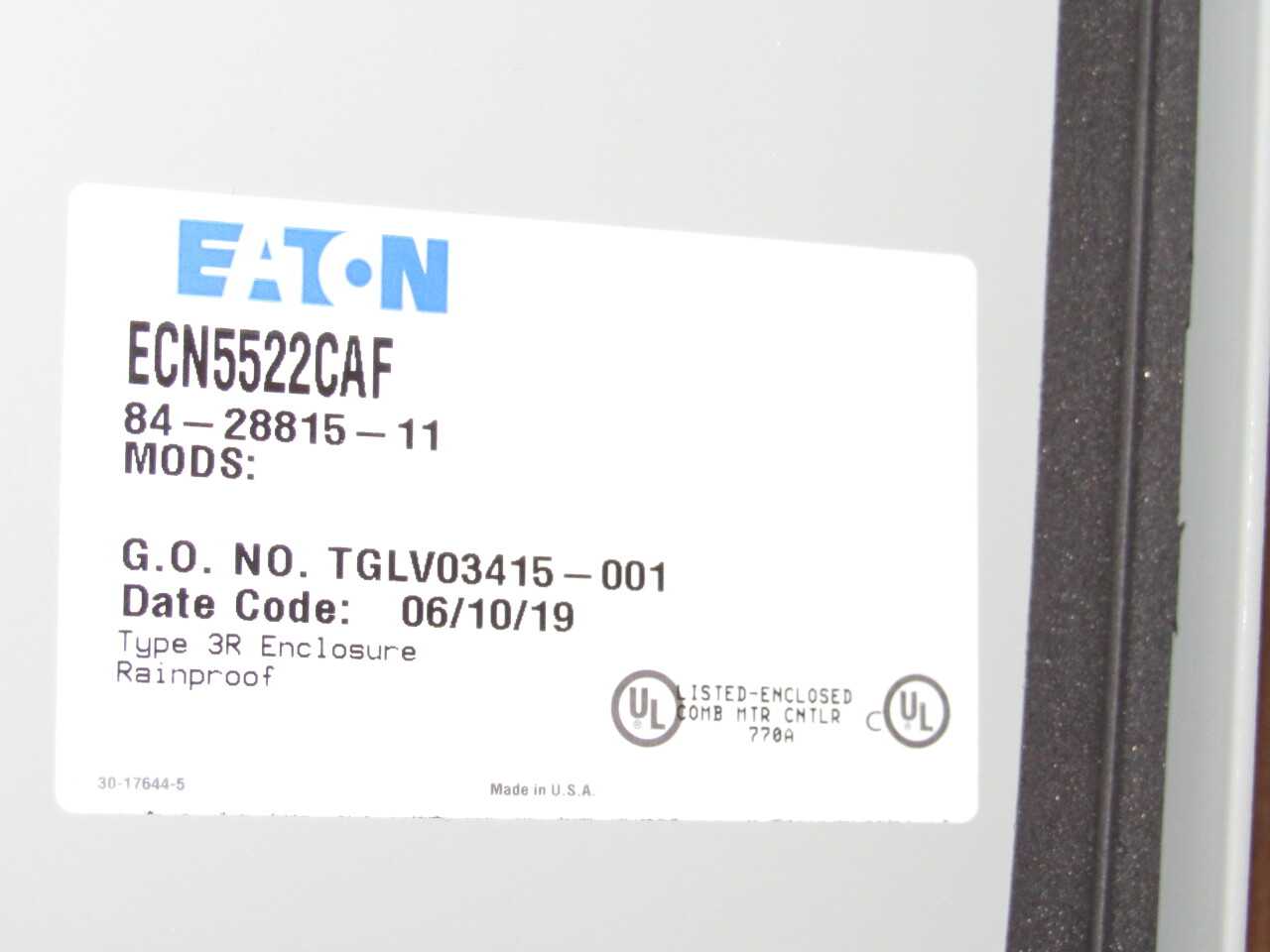 Eaton Enclosure - AUTOMATION & CONTROLS