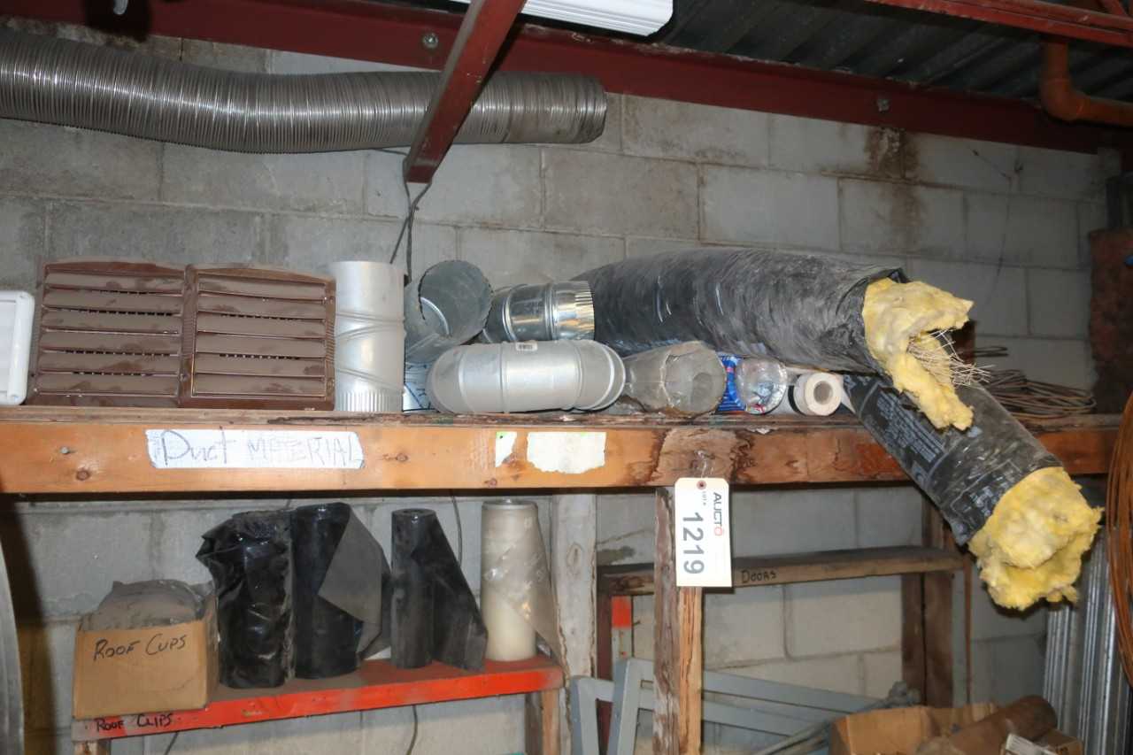 LOT OF ASSORTED DUCT MATERIAL - HVAC EQUIPMENT