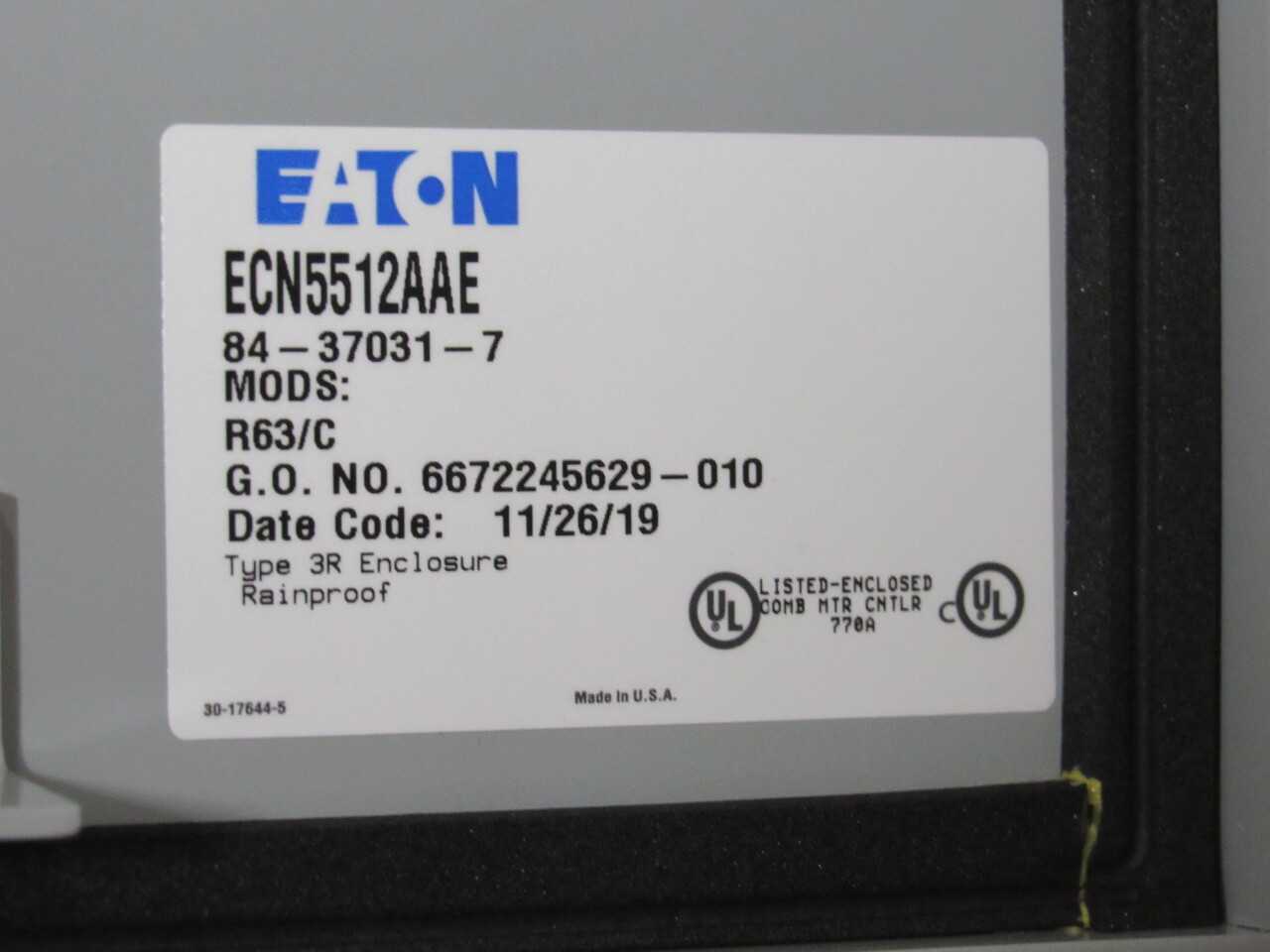 Eaton Enclosure - AUTOMATION & CONTROLS