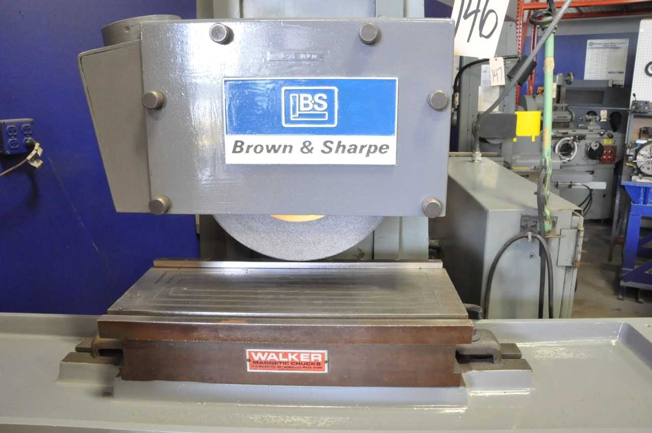 Brown & Sharpe 6" x 18" Hand Feed Surface Grinder, S/n 523-6185-7991, Walker 6" x 18" Magnetic Chuck with Walker Model SCV-1.5 Magnetic Chuck Controller, Automatic Up and Down Spindle Control - GRINDING MACHINES